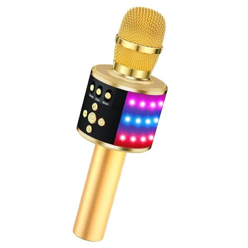 BONAOK Bluetooth Wireless Karaoke Microphone, 4-in1 Portable Handheld Mic with LED Lights, Karaoke Player for Kids, Adults BONAOK Bluetooth Wireless Karaoke Microphone, 4-in1 Portable Handheld Mic with LED Lights, Karaoke Player for Kids, Adults